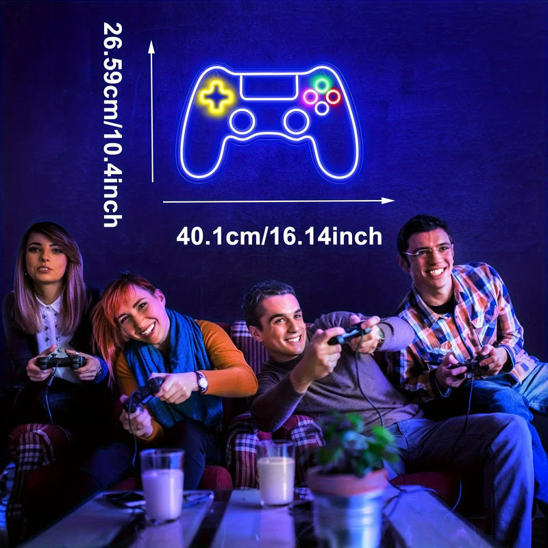 Néon gaming LED manette de jeu pour chambre de gamer, 9 modèles