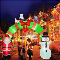 Arche de Noël gonflable lumineuse, père Noël et bonhomme de neige, 3,1 m