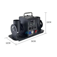 Canon à confettis électrique double tête DMX, tir 6 à 12 m