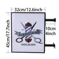Enseigne drapeau lumineuse double face à logo personnalisé, 32 x 45 cm