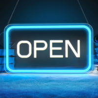 Panneau lumineux ouvert à cadre en néon LED USB, gradateur, 7 modèles