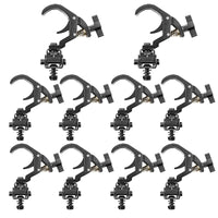 Lot de 10 crochets de truss en aluminium noir, pour tubes de 38 à 60 mm