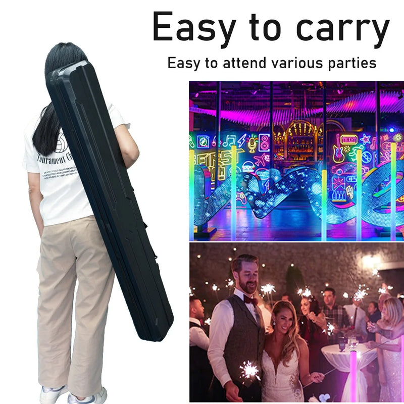 4 tubes LED pixel sans fil sur batterie IP65 avec trépieds et sac