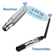 Kit DMX sans fil 2,4 GHz, 1 émetteur et 3 récepteurs rechargeables