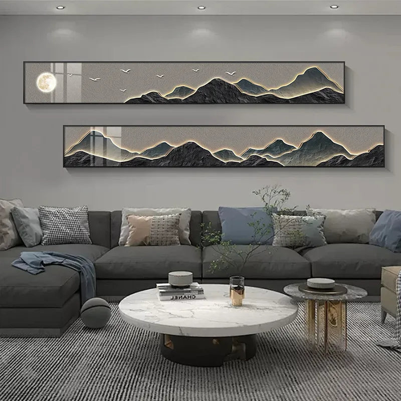 Tableau lumineux LED paysage de montagnes – vue 9