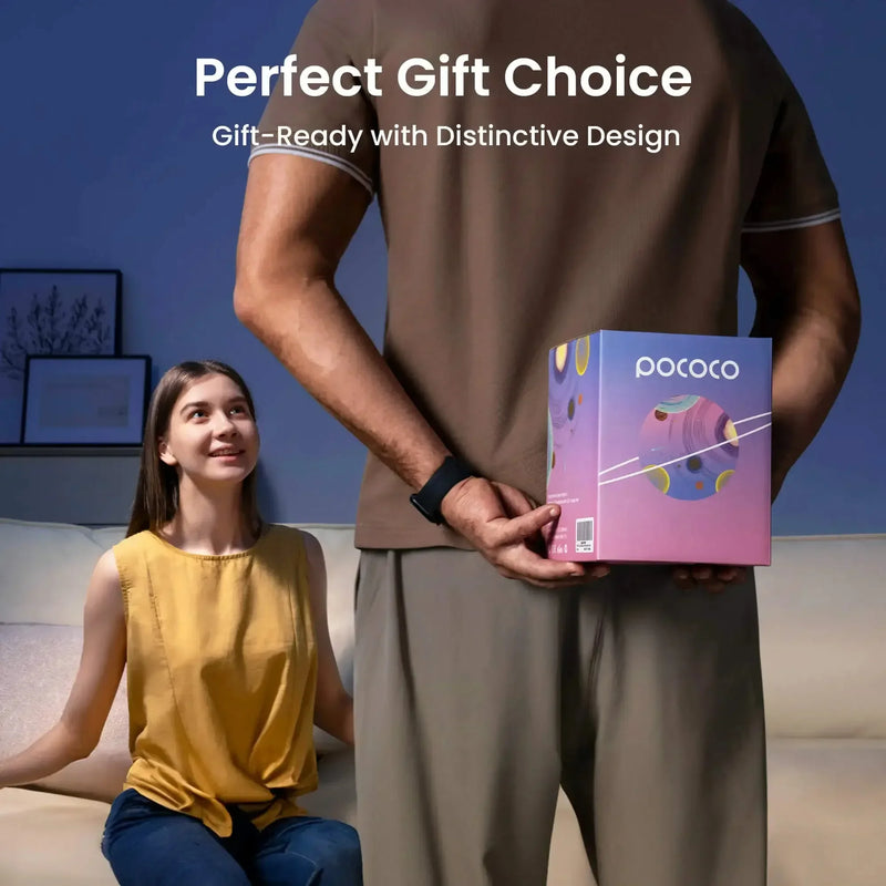 Projecteur ciel étoilé POCOCO – coffret cadeau remis à une femme