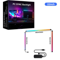 Barre LED écran PC RGBIC synchronisée, USB, 24 à 34 pouces