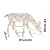 Rennes lumineux Noël – dimensions de la biche, 41 cm de haut et 66 cm de large
