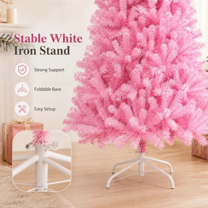 Sapin de Noël rose en PVC – vue 25