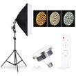 Kit studio photo softbox 50x70 cm, pied 2m, 1 à 3 lumières