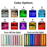 Enseigne néon coréenne avec ciseaux – nuancier des dix couleurs, seconde vue