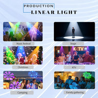 Lot de 2 mini lyres LED spot 60 W – usages : festival, scène, Noël, karaoké, camping et fête en famille