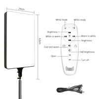 Panneau LED vidéo bicolore 29 x 53 cm, télécommande, support au choix