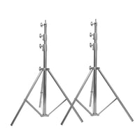 Trépied lumière robuste 280 cm en acier inoxydable, avec ou sans roulettes