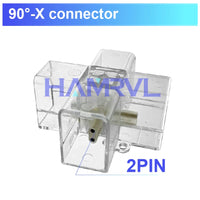 Éclairage hexagonal à la pièce – connecteur en X à 90°