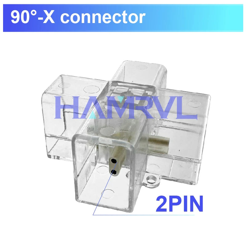 Éclairage hexagonal à la pièce – connecteur en X à 90°