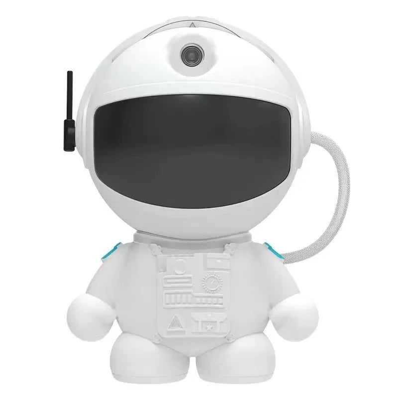 Projecteur galaxie astronaute debout – astronaute blanc debout sur fond blanc