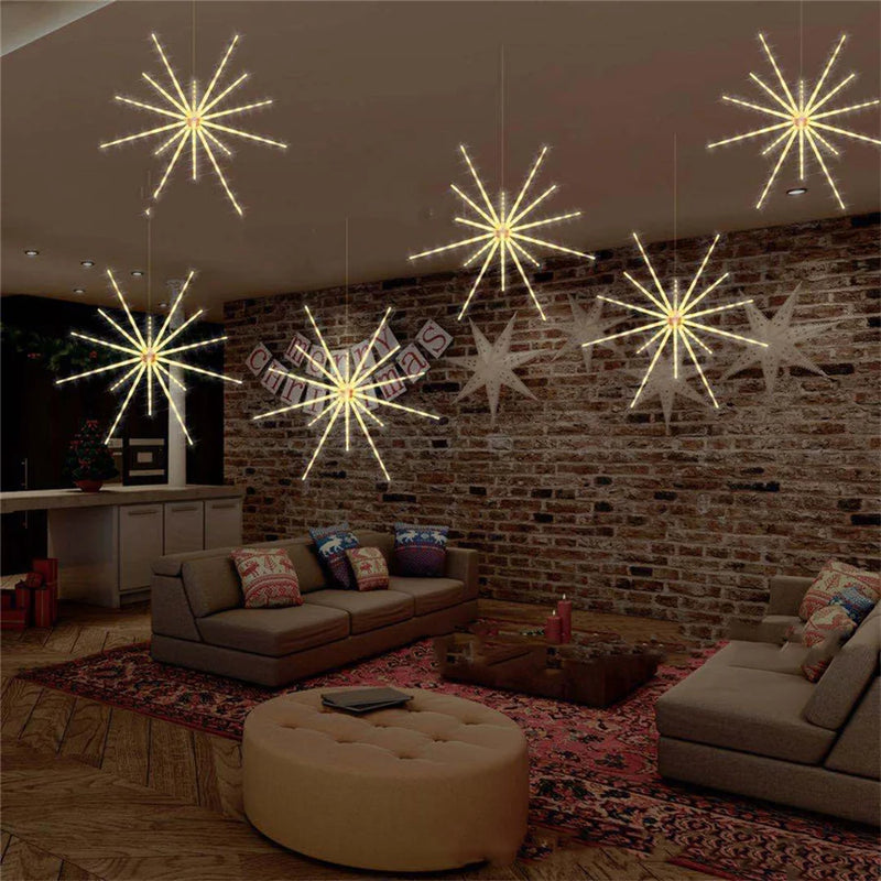 Décoration lumineuse Noël extérieur, étoile LED effet feu d'artifice, IP65