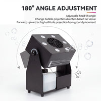Machine à bulles de scène 90 W – tête inclinable à 180° sur fond blanc