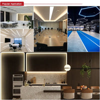 Ruban LED COB 5 m – exemples d'installation en bureaux, salle de réunion et cuisine