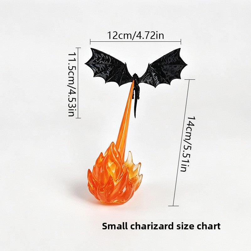 Dragon cracheur de feu – schéma du petit modèle avec dimensions